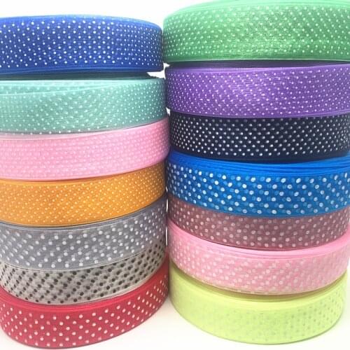 5Yards/ Multi Colors Option 25mm Width Dot Printed Organza Lace Ribbon DIY Craft for Packing Bow Garment Sewing Accessory