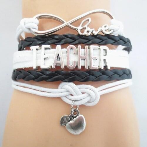Love TEACHER bracelets charm love teacher bracelet best gift for teacher i love teacher bangle teachers day gift