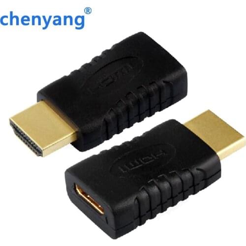 Mini HDMI- compatible Female to HDMI Male F/M HD TV Gold Plated Adapter Converter Free shipping
