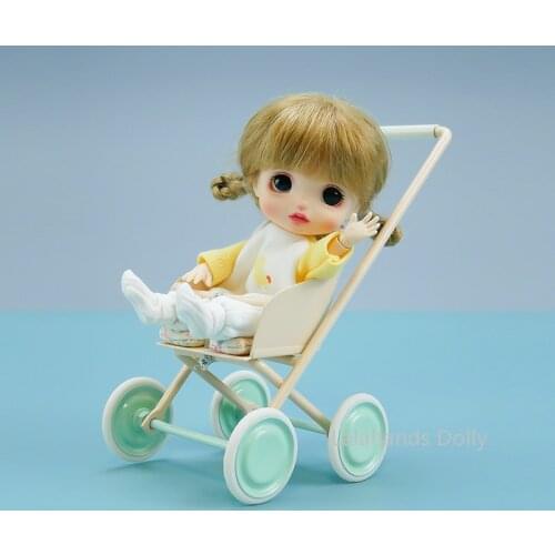 1:12 Dollhouse Mini Fashion Children and Infants Shake Beds Car TModel for Dollhouse Furniture Decoration