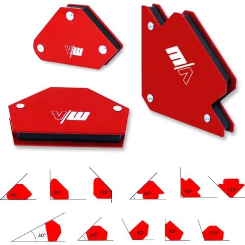Welding Magnet Holder Set 6pcs Welding Positioner 9lbs 25lbs Multi Degrees Soldering Locator 30/45/90/105/120/135 Degrees