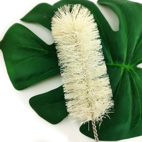 Natural Sisal Tube Brushes For Straw Bowl Bottle Pan Pot Cleaning Brushes Clean Tools Dust Brush Kitchen Cess-pip Meti Fibre