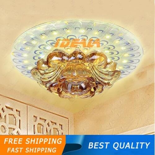 2016New 9w k9 crystal lamp led downlight corridor lights background wall light Indoor light AC95-265V free shipping
