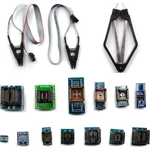 Original New 13 PCS Universal Adapter Socket+ IC Extractor for Programmer TL866A TL866CS Free ship