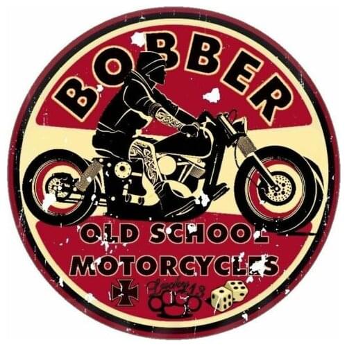 Retro Aufkleber Bobber Old School Motorcycles Sticker Race Retro Vintage Scratch-Proof Exterior Decoration KK Material KK12*12cm