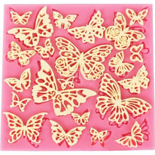 Butterfly Cake Border Silicone Mold Sugarcraft Fondant Cake Decorating Tools Chocolate Gumpaste Mould Candy Resin Clay Molds