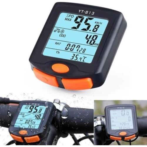 Waterproof Cycling Bicycle Odometer Wired/Wireless Bike Speedometer Computer LCD Backlight Automatic Wake-up Riding Equipment