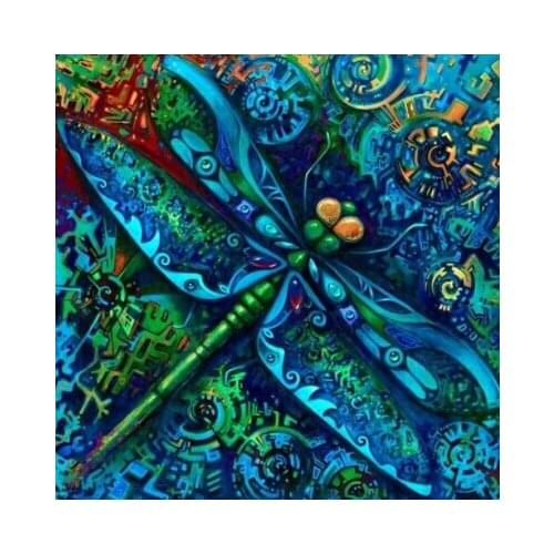 Needlework 5D Diy Diamond Painting Cartoon color dragonfly Cross Stitch Crafts Square Full Mosaic Diamond Embroidery Home Decor