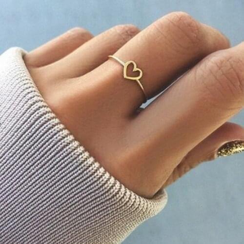 Yobest Rose Gold Color Heart Shaped Wedding Ring for Woman 2018 New Fashion jewelry Dropshipping