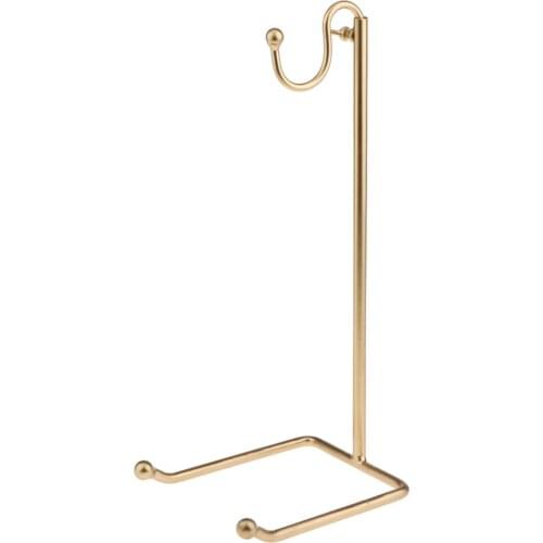 Gold Adjustable Handbag Display Stand Rack Bags Purse Shelf Stainless Steel