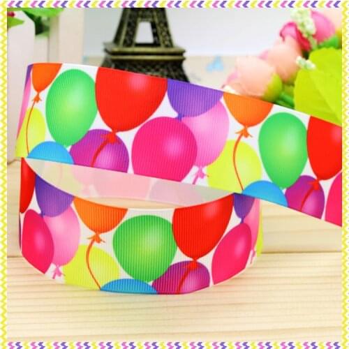 1.5'' Free shipping balloon printed grosgrain ribbon hairbow headwear party decoration diy wholesale OEM 38mm P4758