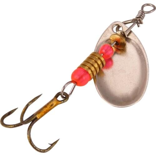 1PCS Fishing Spinning Lure Hard Metal Treble Hooks Sequin Spoon 3g/55mm Artificial Bait Topwater Wobblers Pesca Fishing Tackle