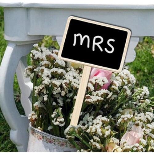 20pcs Mini Wooden Chalkboard Plant Markers Creative Blackboard Signs Garden Flowers And Plants Tags Garden Decoration Tools