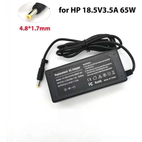 2019 Laptop Adapter 18.5V 3.5A 4.8x1.7mm AC Charger For hp compaq 500 510 520 530 540 550 620 625 CQ515 Notebook Power Supply