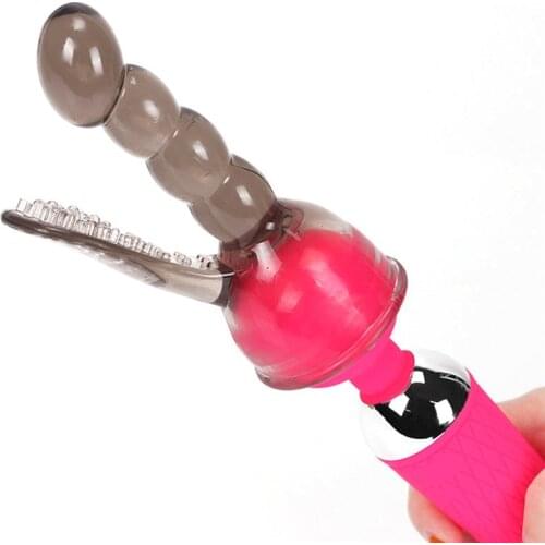 G-spot Stimulate Vibrator Accessories Magic Wand Attachment 1 Piece Silicone Adult Sex Toys for Women AV Rod Head Cap