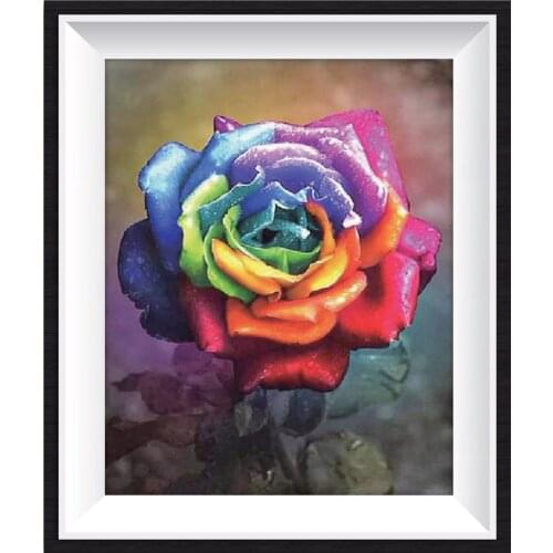 Diamond Painting 5D Embroidery Colorful Flower Set Full Round DIY Some AB Drill Mosaic High-Quality Rhinestone Kit Home Decor