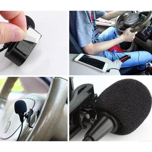 Car Audio Microphone 2.5mm Clip Jack Plug Mic Stereo Radio DVD Wired 4m Professionals For Auto Mini Microphone External C9D0