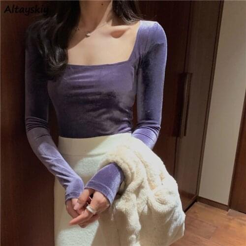 Blouses Women Solid Elegant French Style Vintage Bodycon Minimalist Square Collar Trendy Temperament Feminine Spring Popular Ins