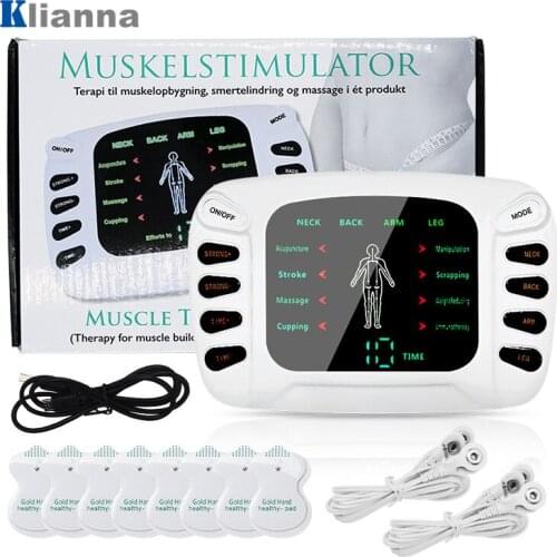 EMS Electric Tens Machine Body Massager Acupuncture Digital Therapy Muscle Stimulator Electrostimulator Full Body Neck Massage