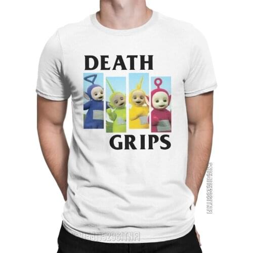 Mens T-Shirt TUBBIE GANG Crazy Pure Cotton Tees Classic Short Sleeve Teletubbies T Shirts Crew Neck Tops Gift