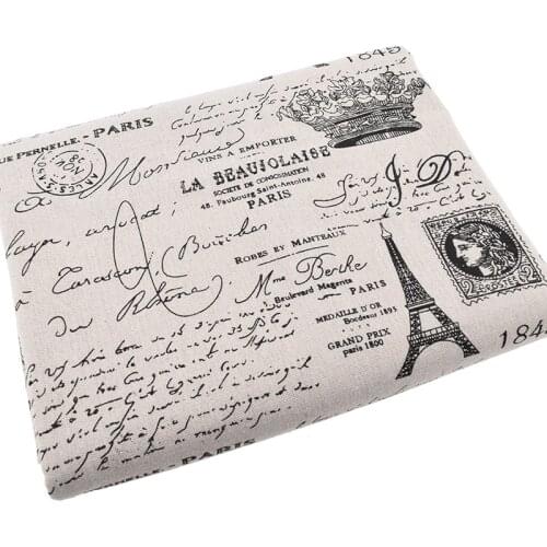 Printed Cotton Linen Fabric For Patchwork Quilting Sewing DIY Sofa Table Cloth Furniture Cover Tissue Curtain Bag Cushion Fabric