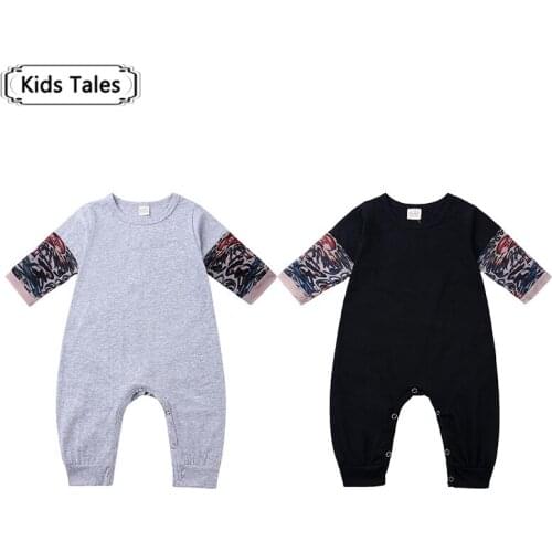 Baby Romper Jumpsuit Long Sleeve Patchwork Autumn New Born Baby Clothes Baby Unisex Girl Boy Romper Jumpsuit Costume SR529