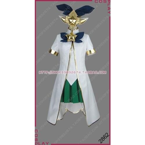 LOL the Fae Sorceress Star Guardian Lulu Dress Outfit Game Cosplay Costume S002