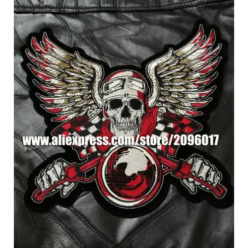 Motorcycles HElls Skull patches for Clothing Jacket Biker Badges applique of motor rider patches free rider road biker patches