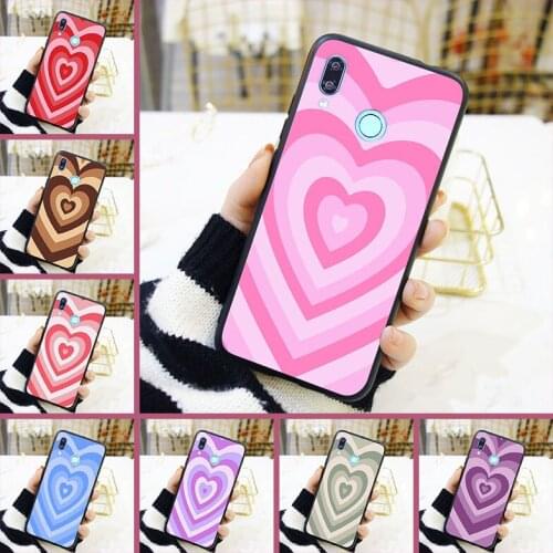 Soft Silicone Phone Case For Huawei Nova Smart Lite 2017 Pink Heart Red Back Cover For Huawei Nova 5 4 4E 3 3I 3E 2i 2 Lite Plus