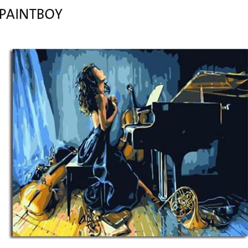 PAINTBOY Framed Painting Pictures DIY Painting By Numbers Coloring By Numbers On Canvas Home Decor For Living Room Wall Art