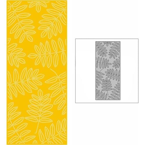 New Slim Dotted Gum Leaves Background Plate 2021 Metal Cutting Dies for Scrapbooking and Card Making Embossing Craft No Stamps