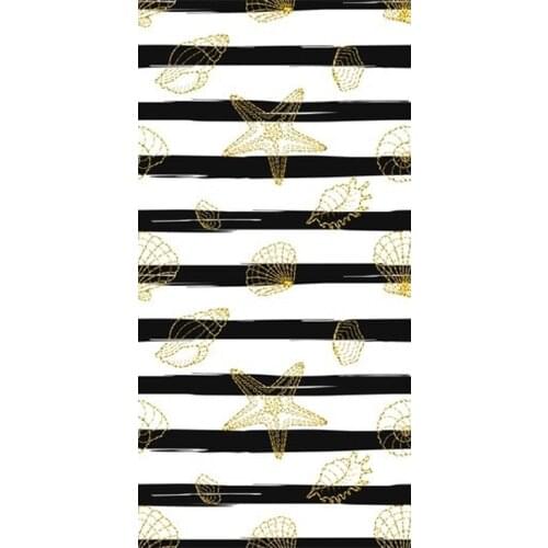 New Gold Glittering Seashells Starfishes Beach Swimming Surf Towels for Kids Girl Microfiber Bathroom Face Towels Quick Dry