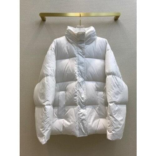 Sale!!! 10.29 Winter Hot White Goose Hooded Loose Down Coat Women Fashion Rear Letter Print Lightweight Warm Overcoat