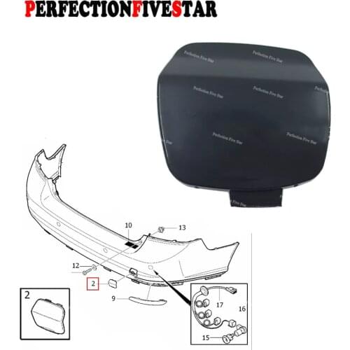 39886337 30744941 For Volvo S40 2008 2009 2010 2011 2012 2013 Rear Bumper Grille Grill Tow Eye Hook Cap Cover Random Color