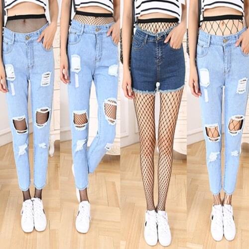 Women Sexy Transparent Slim Fishnet Pantyhose 2020 Nightclub Net Holes Black Tights Thigh High Stockings Mesh Stockings