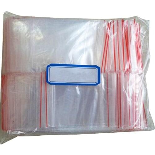 100Pcs Zipped Poly Clear Bags Plastic Zip 5*7CM