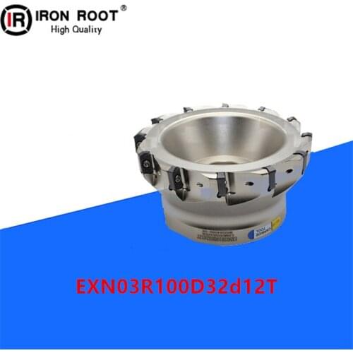 1Ps Fast Feed End Milling Cutter EXN03R100D32d-12T For LNM03 Carbide Inserts