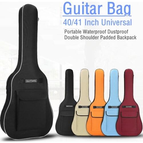 40/41 Inch Oxford Guitar Bag Durable Waterproof Guitar Storage Case with Double Shoulder Straps