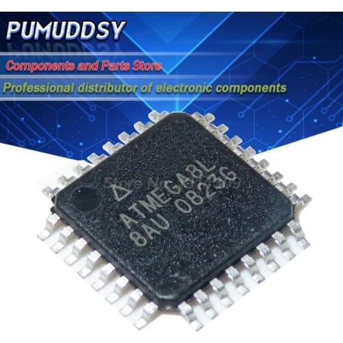 50PCS ATMEGA8L-8AU ATMEGA8A-AU ATMEGA8L ATMEGA8A ATMEGA8 QFP32 IC