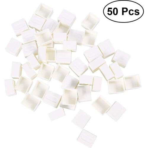 50pcs Watercolor Paint Pan Plastic Empty Watercolor Half Pans for Painting