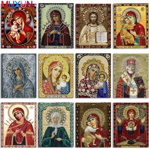 Diy Guardian Angel Orthodox Icons 5D Diamond Embroidery Religions Diamond Painting Mosaic Religious Crystal Craft New Sale 9Zj01