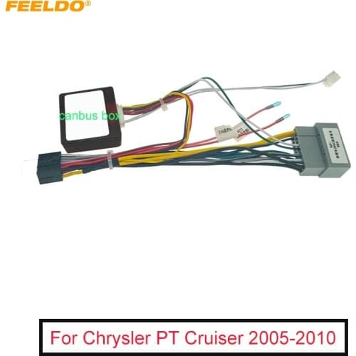 FEELDO Car Audio 16PIN CD/DVD Player Power Calbe Adapter With Canbus Box For Chrysler PT Cruiser 05-10 Stereo Plug Wiring Harnes
