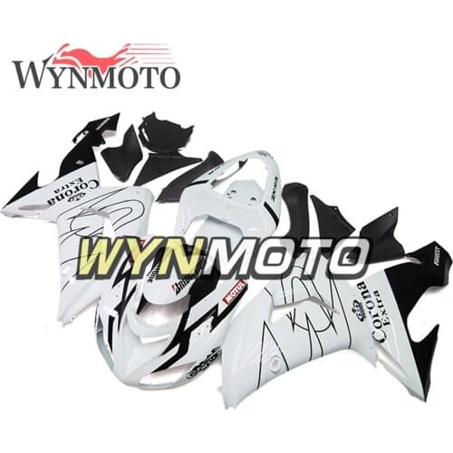 White Black Complete ABS Injection Fairings For Kawasaki ZX-10R ZX10R 2006 2007 Motorbike Fairing Kits Body Frames