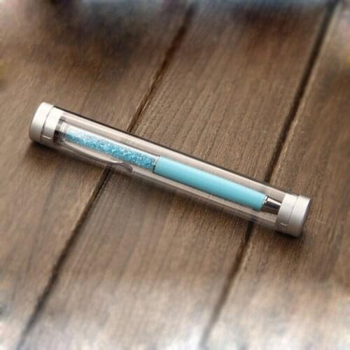 Cylindrical Business Gift Box 2.0 CM Practical Acrylic Pencil Case Upscale Transparent Pen Box Office Supplies