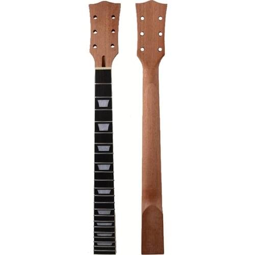 Guitar Neck 22 Fret LP Mahogany Rosewood Fingerboard Sector and Binding Inlay for Lp Electric Guitar Neck Replacement