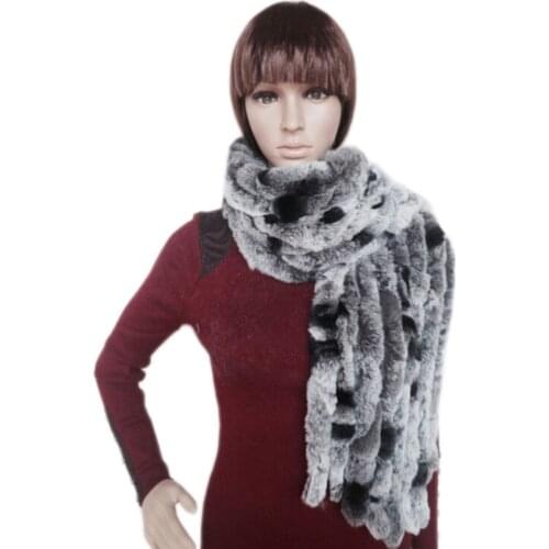 HARPPIHOP FUR Women Geniune Real Rex Rabbit Fur Shawl Colorful Fur Scarf Wholesale Tassels Lovely Scarf Spring Winter Fur Stole