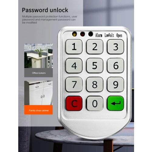 Intelligent Cabinet Lock Electronic Password Keypad Lock Portable Private Storage Password Lock With Digital Combination Code