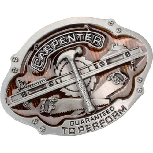 1Pc Classic Carpenter Hammer Tools Buckle Vintage Zinc Alloy Belt Buckle DIY