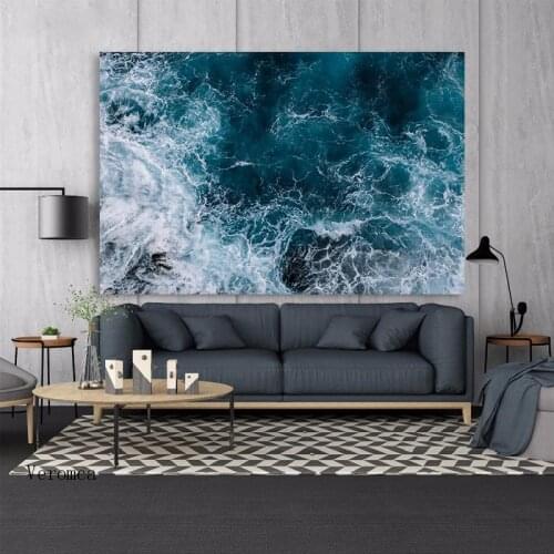 Seascape Ocean Waves Blue Poster High Quality Canvas Painting and Print Nordic Wall Art Modular Picture for Interior Home Decor