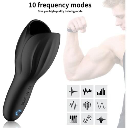 Male Masturbator Penis Pump Vibrator Adult Endurance Exercise Artificial Vagina 10 Speed Penis Delay Trainer Sex Toys for Men